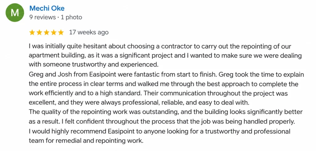 Mechi Oke Google Review for Easipoint